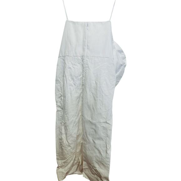 MARA HOFFMAN White Linen A-Line Strapless Bloom Bodice Maia Dress size 10 - Picture 6 of 15